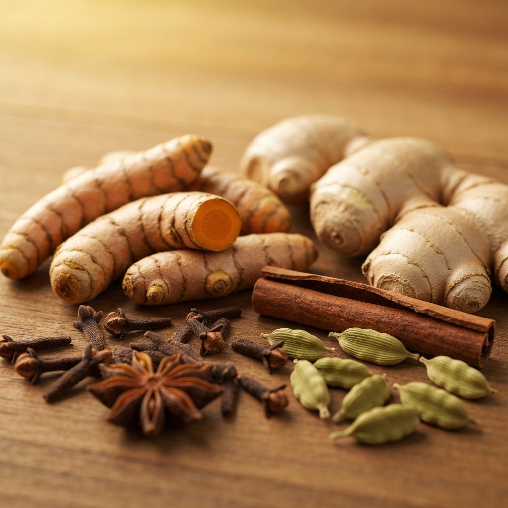 Turmeric and ginger - traditional natural ingredients